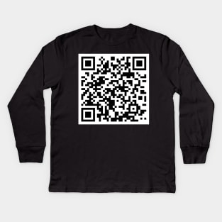 Troll Meme Face QR Code Kids Long Sleeve T-Shirt